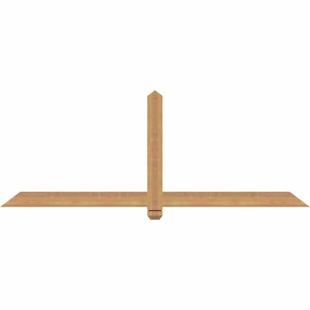 Ekena Millwork Eugene Smooth Timber Gable Bracket, Western Red Cedar, 72"W x 27"H x 1 1/2"D x 3 1/2"F, 9/12 Pitch GBW072X27X0204EUG00SWR